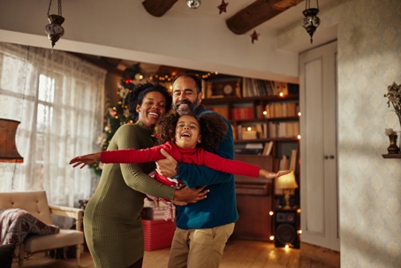 Family together during holidays