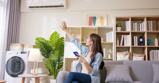 Woman Feeling HVAC System